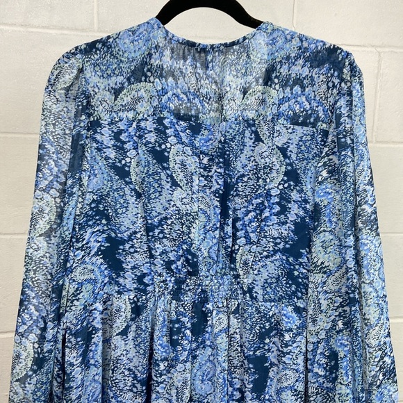 NWT Joie Women's Printed Long Sleeve Tiered Maxi Dress LARGE Parisian Paisley - Picture 9 of 13